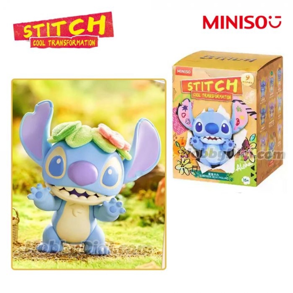 Miniso Stitch Cool Transformation Blind Box Open Box—Hula Dance